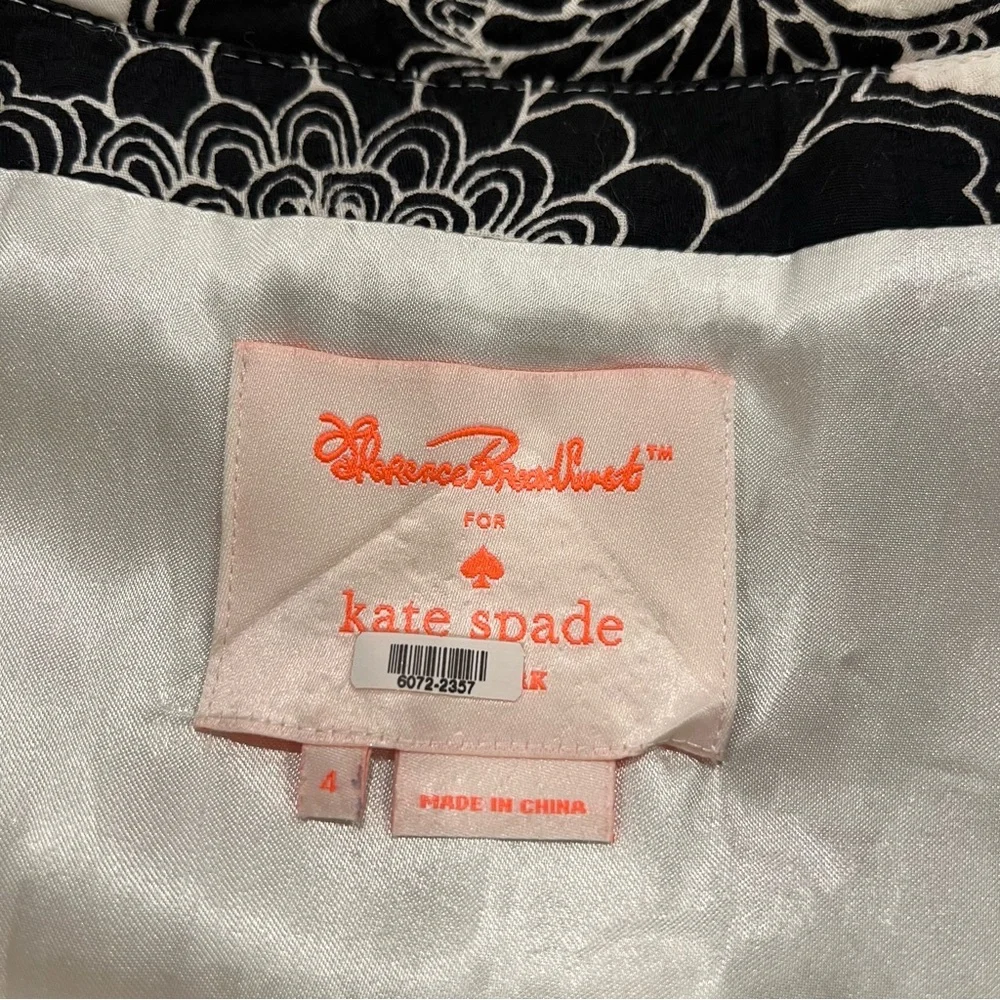 Kate Spade x Florence Broadhurst Cameo Party Dress Japanese Floral 4 Black/White